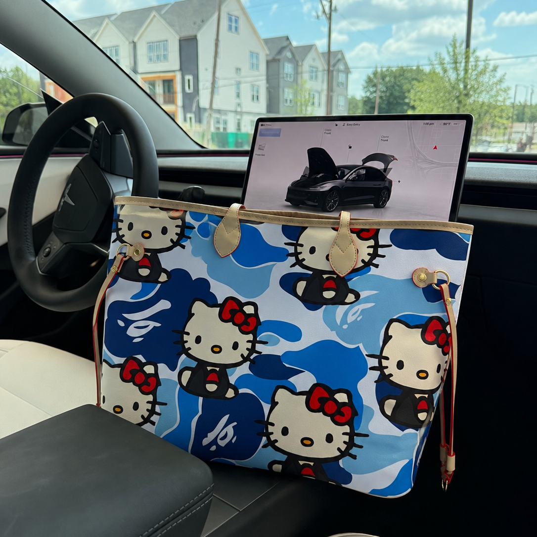 BLUE CAMO HK TOTE BAG