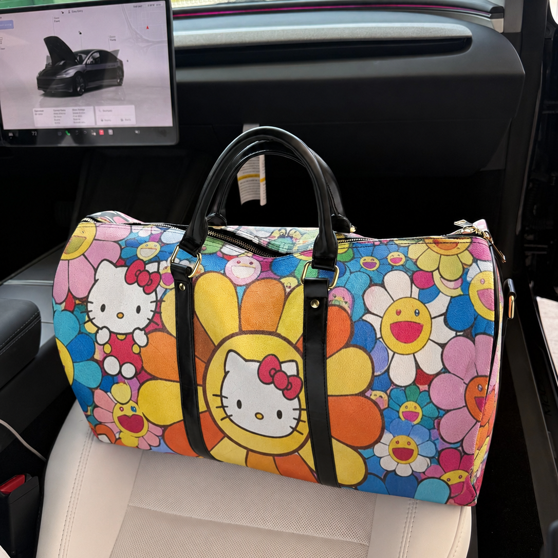 COLORFUL FLOWER DUFFEL BAG