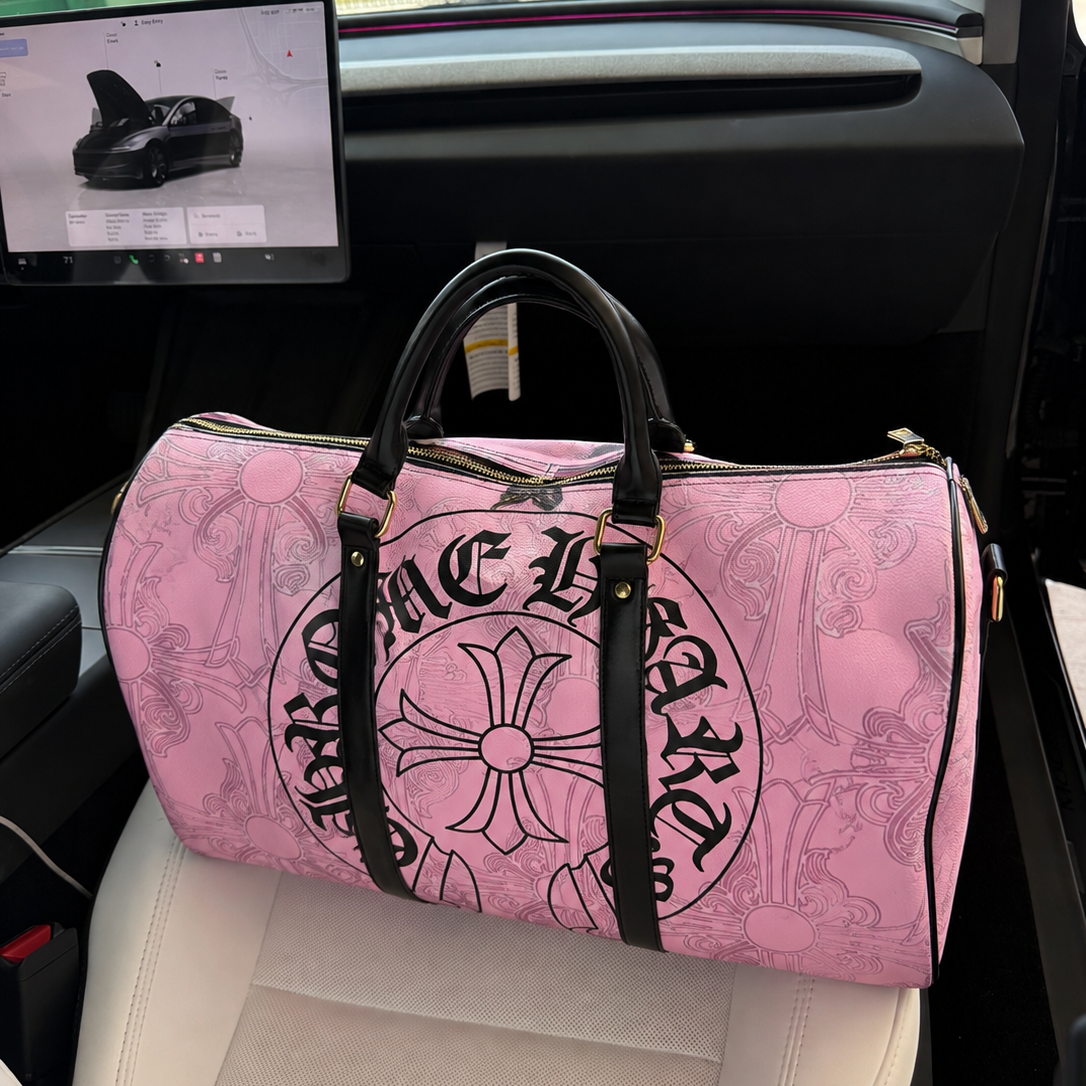 PINK CHROME DUFFEL BAG